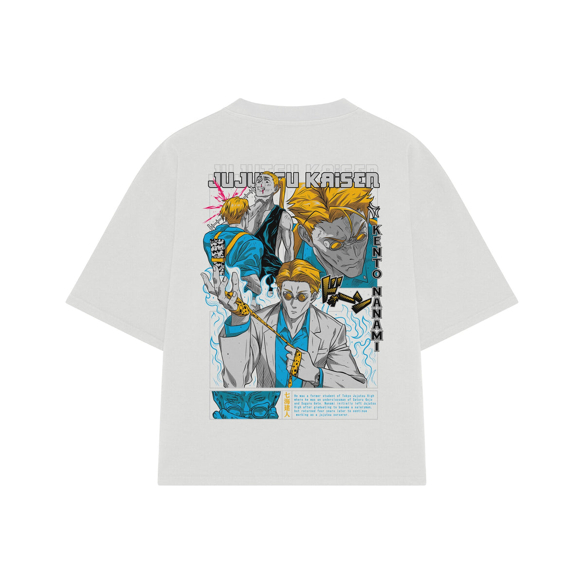 Playera streetwear premium de anime y gaming ExtraLife MX, corte oversized drop shoulder ligero y fresco en color Deep Black y Off-White, moda urbana mexicana de culto.