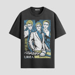 Playera urbana de anime y gaming ExtraLife MX, corte Standard Fit unisex ligero y transpirable en color Deep Black y Pure White, ropa de uso diario para gym y casual.