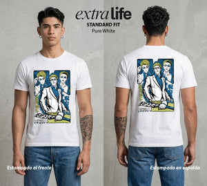 El Arte de las Maldiciones | El Trabajo Extra #01902 - Playera Standard Fit | Pure White - Foto en modelo