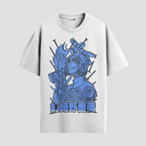 Playera urbana de anime y gaming ExtraLife MX, corte Standard Fit unisex ligero y transpirable en color Deep Black y Pure White, ropa de uso diario para gym y casual.