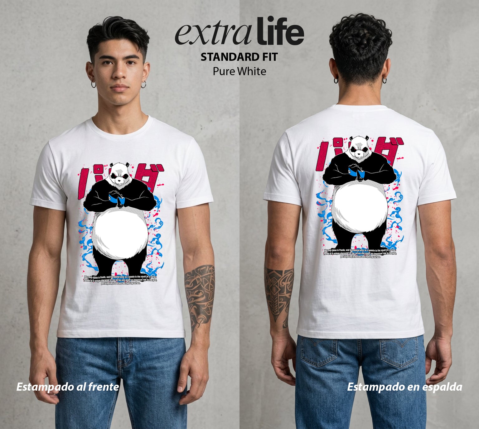 El Arte de las Maldiciones | El Oso del Arte #01912 - Playera Standard Fit | Pure White - Foto en modelo