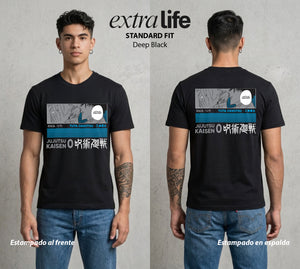 El Arte de las Maldiciones | El Gran Brujo Invertido #01913 - Playera Standard Fit | Deep Black - Foto en modelo