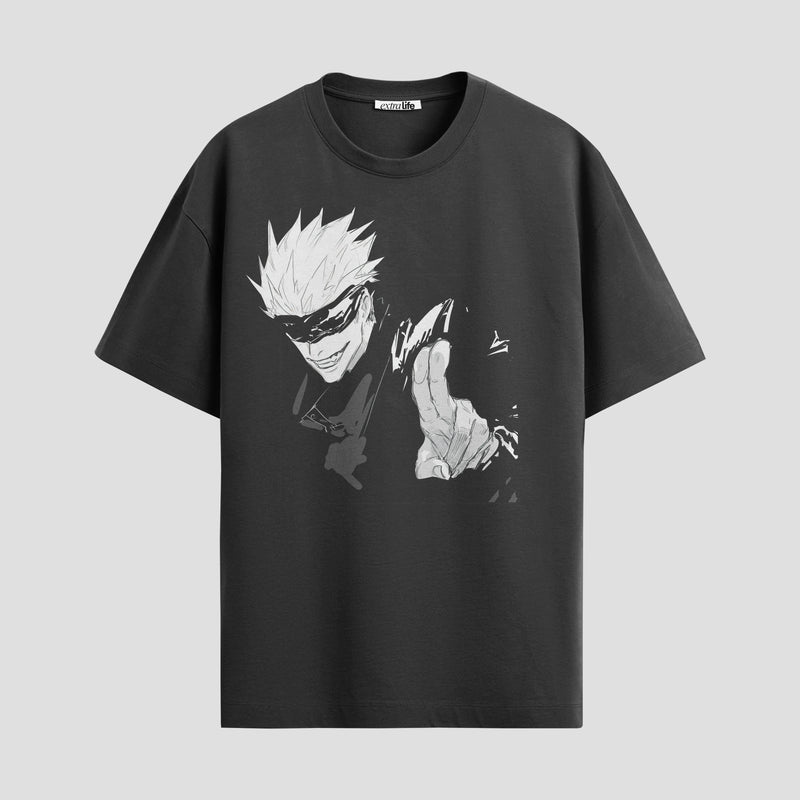 Playera urbana de anime y gaming ExtraLife MX, corte Standard Fit unisex ligero y transpirable en color Deep Black y Pure White, ropa de uso diario para gym y casual.