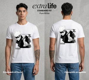 El Arte de las Maldiciones | El Infinito Absoluto #01915 - Playera Standard Fit | Pure White - Foto en modelo