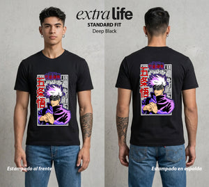 El Arte de las Maldiciones | Ojos del Universo #01916 - Playera Standard Fit | Deep Black - Foto en modelo