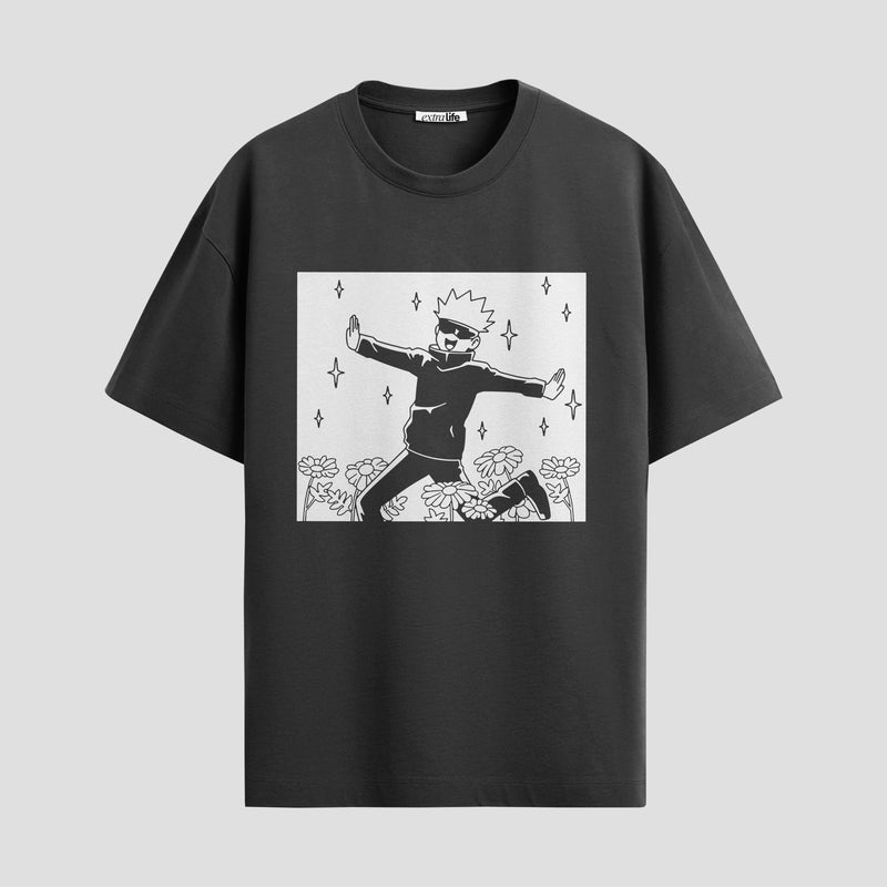 Playera urbana de anime y gaming ExtraLife MX, corte Standard Fit unisex ligero y transpirable en color Deep Black y Pure White, ropa de uso diario para gym y casual.