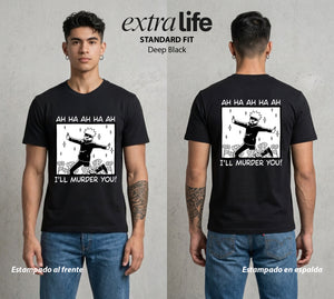 El Arte de las Maldiciones | Seis Ojos del Poder #01920 - Playera Standard Fit | Deep Black - Foto en modelo