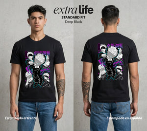 El Arte de las Maldiciones | El Mas Fuerte #01922 - Playera Standard Fit | Deep Black - Foto en modelo