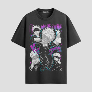 Playera urbana de anime y gaming ExtraLife MX, corte Standard Fit unisex ligero y transpirable en color Deep Black y Pure White, ropa de uso diario para gym y casual.