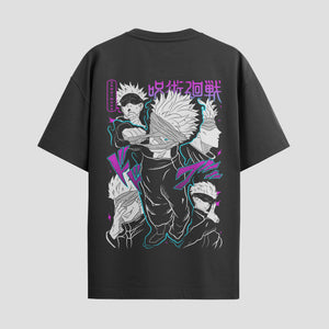 Playera urbana de anime y gaming ExtraLife MX, corte Standard Fit unisex ligero y transpirable en color Deep Black y Pure White, ropa de uso diario para gym y casual.