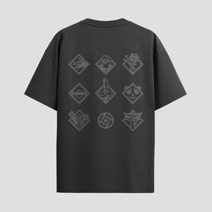 Playera urbana de anime y gaming ExtraLife MX, corte Standard Fit unisex ligero y transpirable en color Deep Black y Pure White, ropa de uso diario para gym y casual.