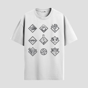 Playera urbana de anime y gaming ExtraLife MX, corte Standard Fit unisex ligero y transpirable en color Deep Black y Pure White, ropa de uso diario para gym y casual.