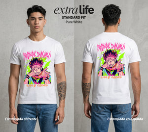 El Arte de las Maldiciones | El Ser del Caos Antiguo #01933 - Playera Standard Fit | Pure White - Foto en modelo
