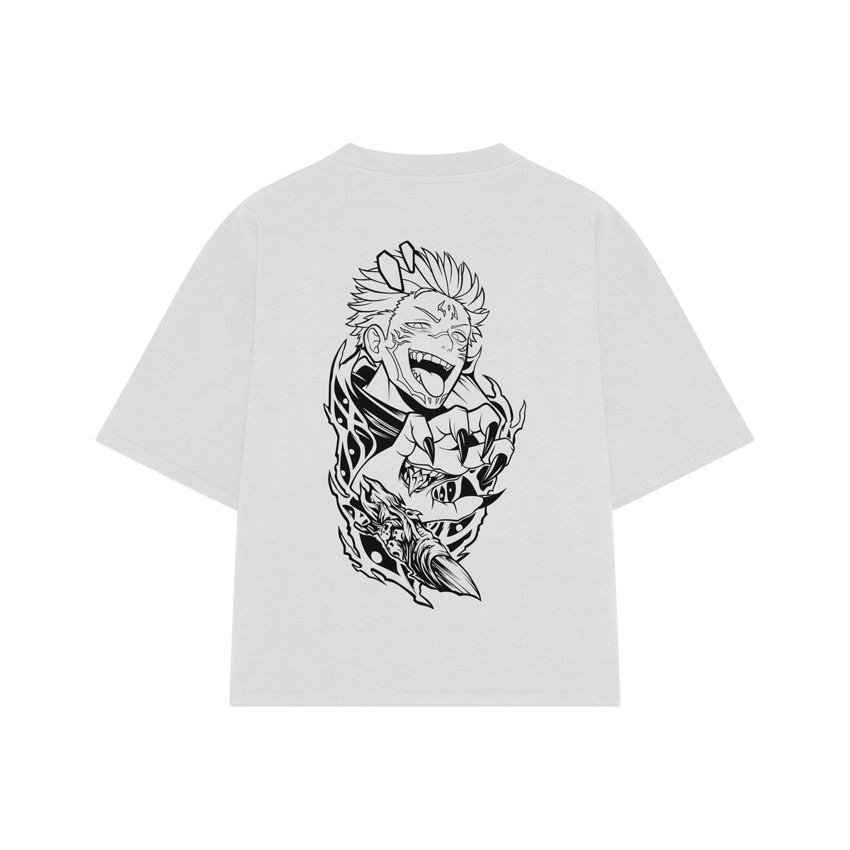 Playera streetwear premium de anime y gaming ExtraLife MX, corte oversized drop shoulder ligero y fresco en color Deep Black y Off-White, moda urbana mexicana de culto.