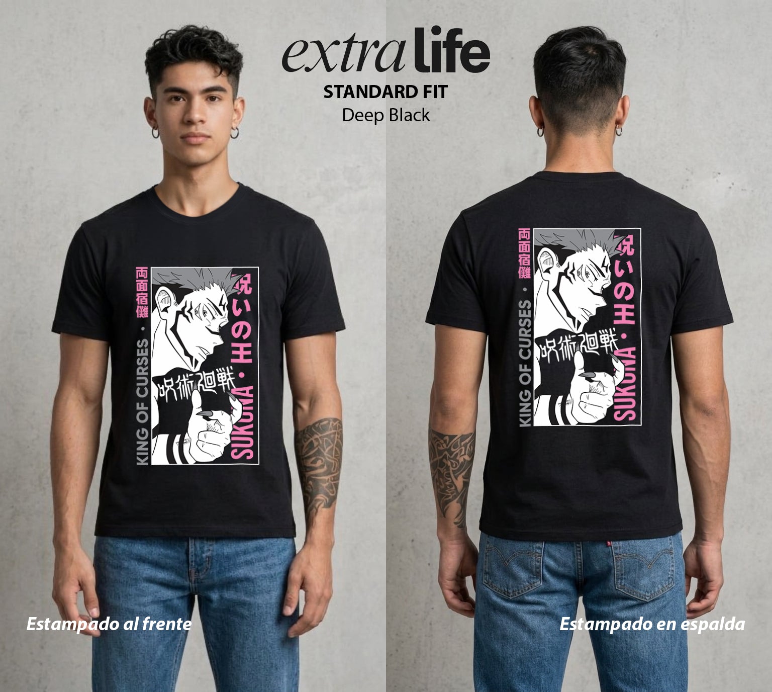 El Arte de las Maldiciones | El Poder mas Antiguo #01936 - Playera Standard Fit | Deep Black - Foto en modelo