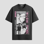 Playera urbana de anime y gaming ExtraLife MX, corte Standard Fit unisex ligero y transpirable en color Deep Black y Pure White, ropa de uso diario para gym y casual.