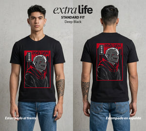 El Arte de las Maldiciones | La Maldicion Suprema #01939 - Playera Standard Fit | Deep Black - Foto en modelo