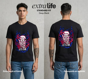 El Arte de las Maldiciones | El Ser del Caos Antiguo #01941 - Playera Standard Fit | Deep Black - Foto en modelo