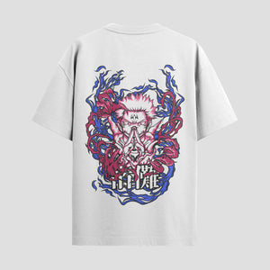 Playera urbana de anime y gaming ExtraLife MX, corte Standard Fit unisex ligero y transpirable en color Deep Black y Pure White, ropa de uso diario para gym y casual.