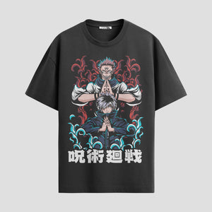 Playera urbana de anime y gaming ExtraLife MX, corte Standard Fit unisex ligero y transpirable en color Deep Black y Pure White, ropa de uso diario para gym y casual.