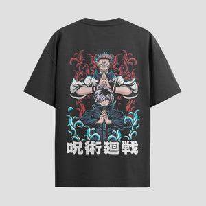 Playera urbana de anime y gaming ExtraLife MX, corte Standard Fit unisex ligero y transpirable en color Deep Black y Pure White, ropa de uso diario para gym y casual.