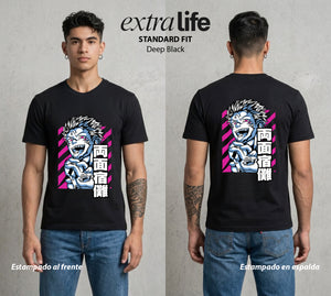 El Arte de las Maldiciones | El Caos Incarnado #01951 - Playera Standard Fit | Deep Black - Foto en modelo