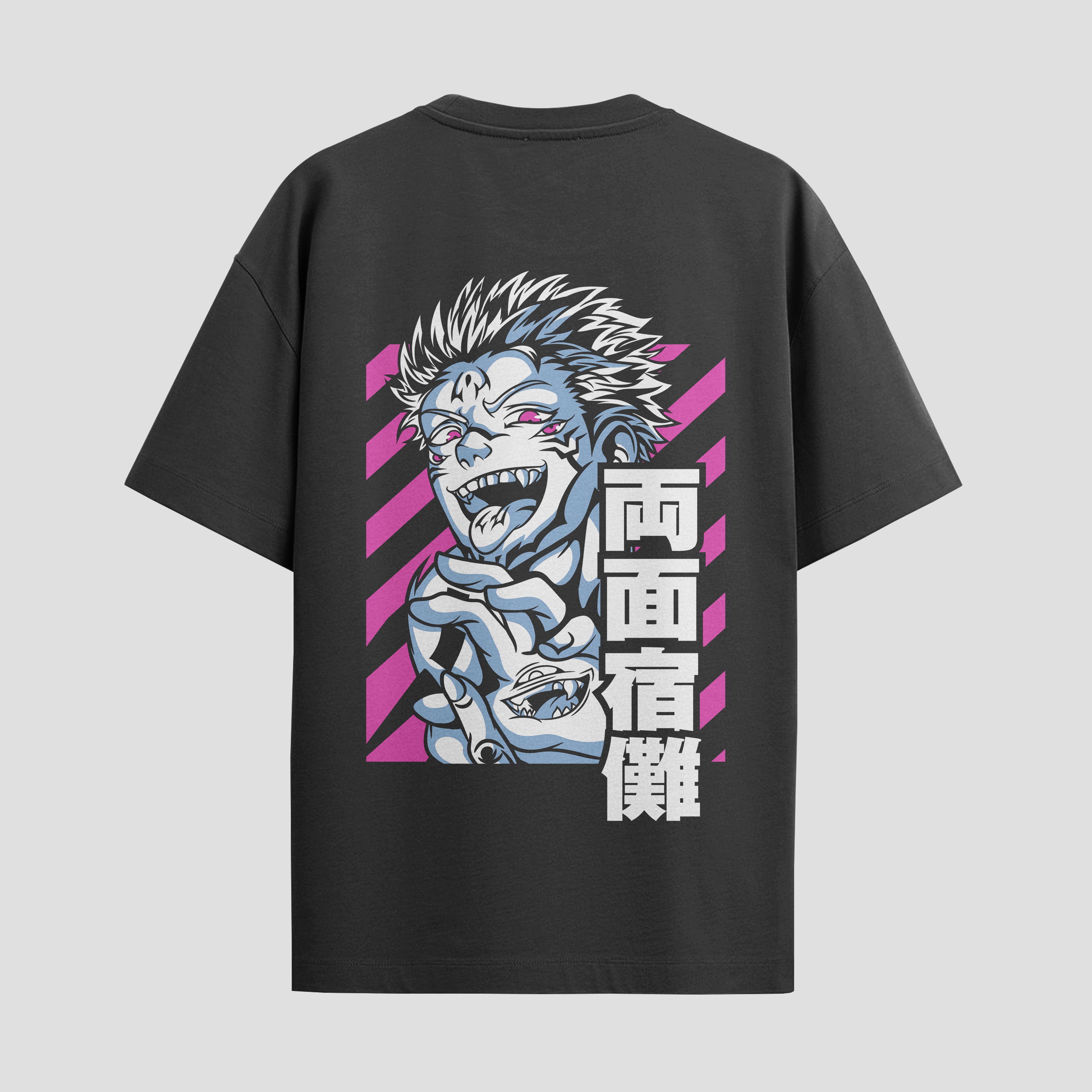 Playera urbana de anime y gaming ExtraLife MX, corte Standard Fit unisex ligero y transpirable en color Deep Black y Pure White, ropa de uso diario para gym y casual.