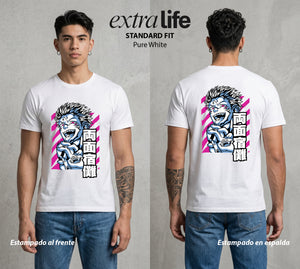 El Arte de las Maldiciones | El Caos Incarnado #01951 - Playera Standard Fit | Pure White - Foto en modelo