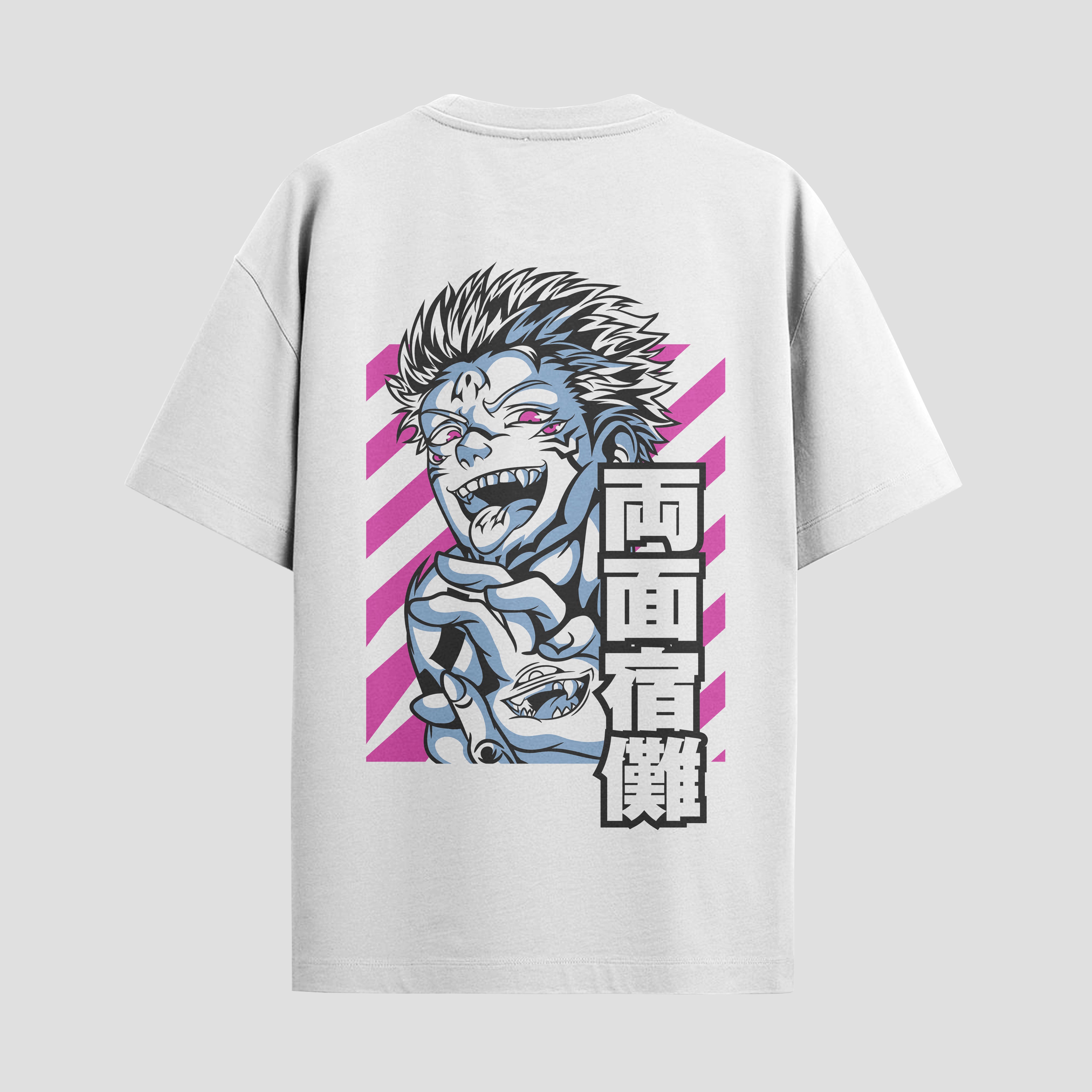 Playera urbana de anime y gaming ExtraLife MX, corte Standard Fit unisex ligero y transpirable en color Deep Black y Pure White, ropa de uso diario para gym y casual.