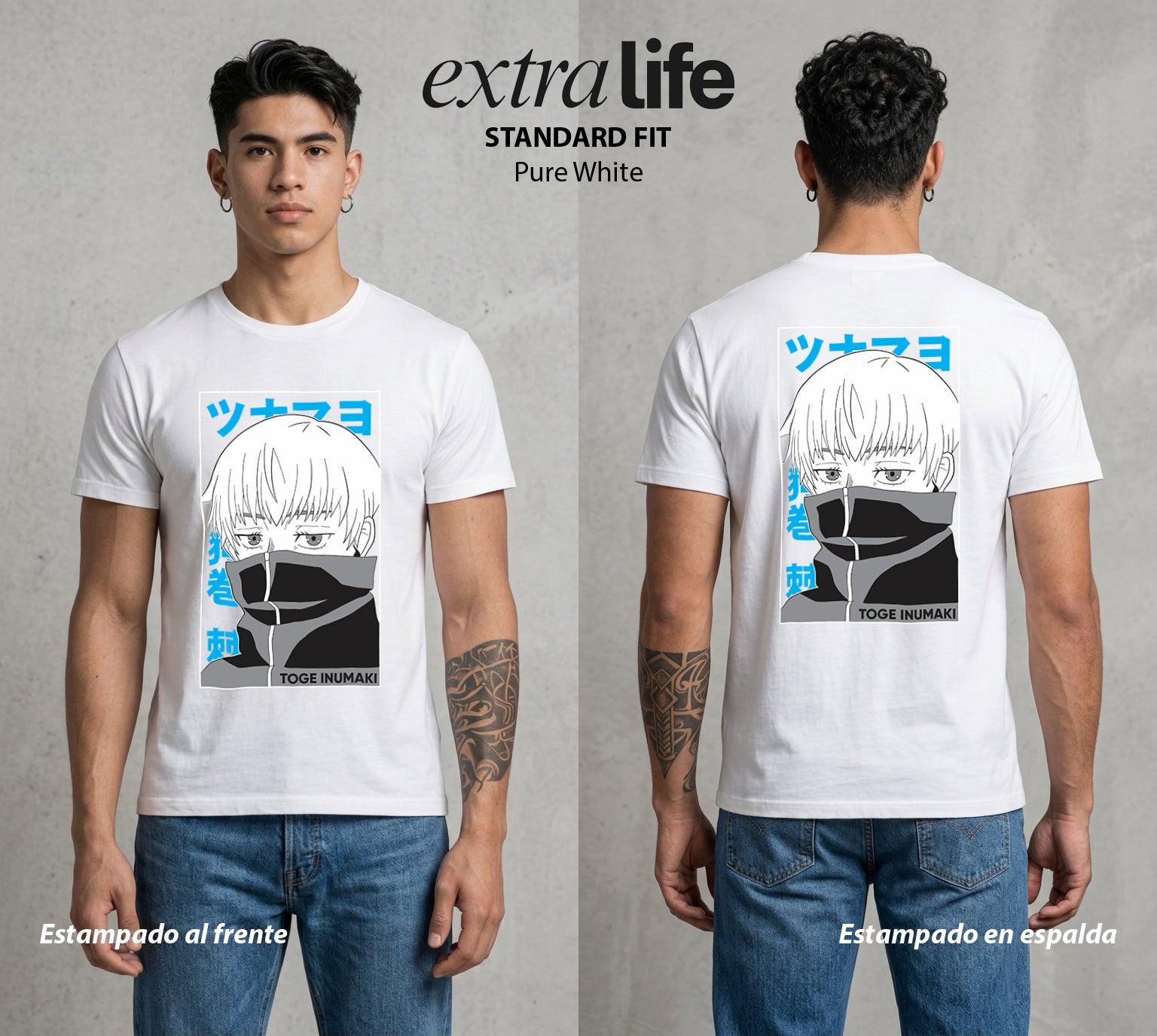 El Arte de las Maldiciones | Las Palabras del Peligro #01953 - Playera Standard Fit | Pure White - Foto en modelo