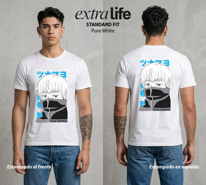 El Arte de las Maldiciones | Las Palabras del Peligro #01953 - Playera Standard Fit | Pure White - Foto en modelo