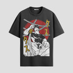 Playera urbana de anime y gaming ExtraLife MX, corte Standard Fit unisex ligero y transpirable en color Deep Black y Pure White, ropa de uso diario para gym y casual.