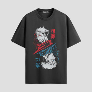 Playera urbana de anime y gaming ExtraLife MX, corte Standard Fit unisex ligero y transpirable en color Deep Black y Pure White, ropa de uso diario para gym y casual.