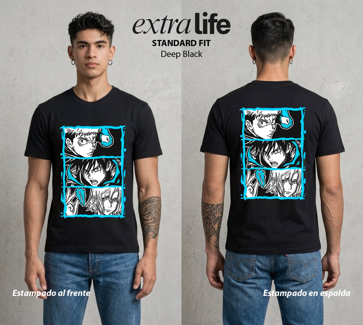 El Arte de las Maldiciones | El Clavo y el Martillo #01967 - Playera Standard Fit | Deep Black - Foto en modelo