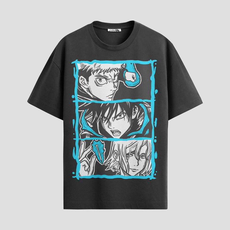 Playera urbana de anime y gaming ExtraLife MX, corte Standard Fit unisex ligero y transpirable en color Deep Black y Pure White, ropa de uso diario para gym y casual.