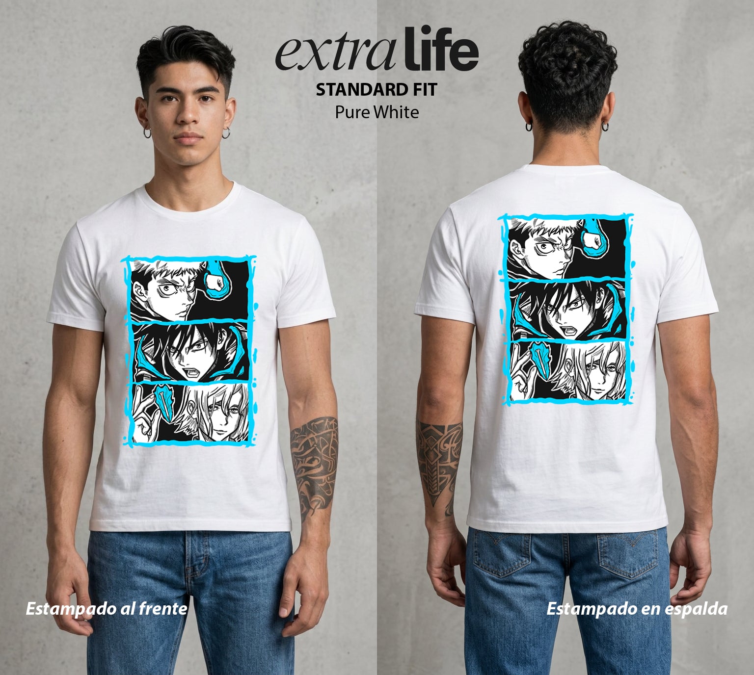 El Arte de las Maldiciones | El Clavo y el Martillo #01967 - Playera Standard Fit | Pure White - Foto en modelo