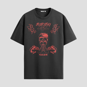 Playera urbana de anime y gaming ExtraLife MX, corte Standard Fit unisex ligero y transpirable en color Deep Black y Pure White, ropa de uso diario para gym y casual.