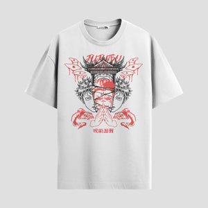 Playera urbana de anime y gaming ExtraLife MX, corte Standard Fit unisex ligero y transpirable en color Deep Black y Pure White, ropa de uso diario para gym y casual.