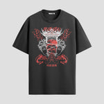 Playera urbana de anime y gaming ExtraLife MX, corte Standard Fit unisex ligero y transpirable en color Deep Black y Pure White, ropa de uso diario para gym y casual.