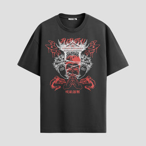 Playera urbana de anime y gaming ExtraLife MX, corte Standard Fit unisex ligero y transpirable en color Deep Black y Pure White, ropa de uso diario para gym y casual.