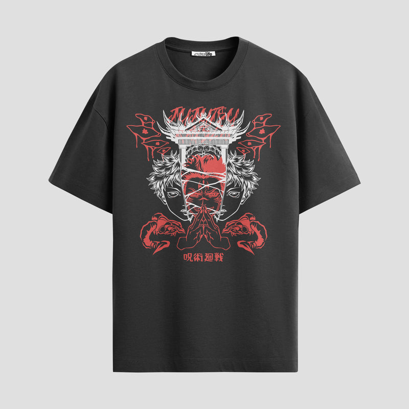 Playera urbana de anime y gaming ExtraLife MX, corte Standard Fit unisex ligero y transpirable en color Deep Black y Pure White, ropa de uso diario para gym y casual.