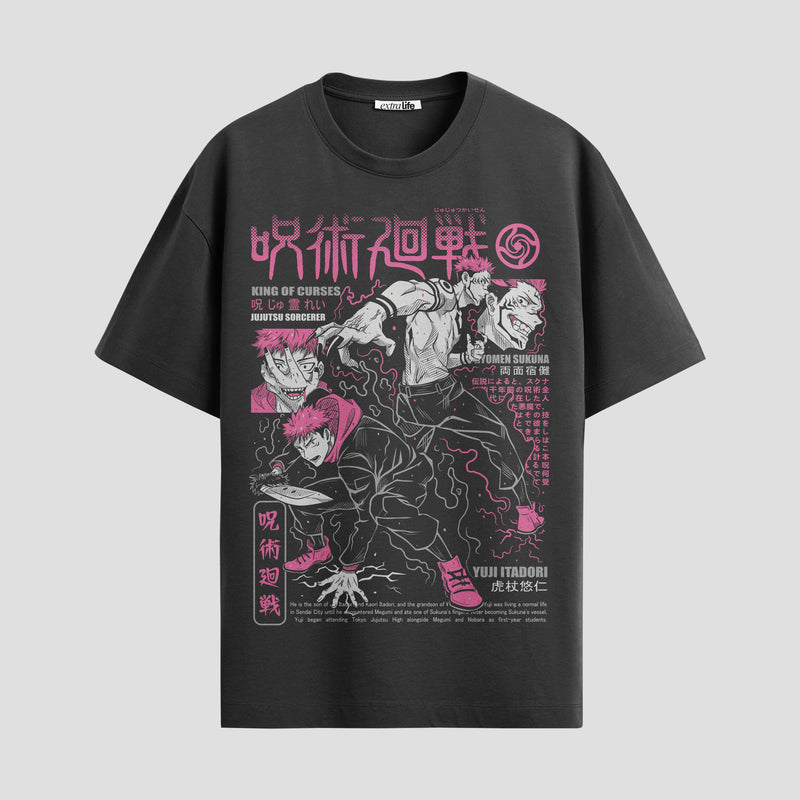 Playera urbana de anime y gaming ExtraLife MX, corte Standard Fit unisex ligero y transpirable en color Deep Black y Pure White, ropa de uso diario para gym y casual.