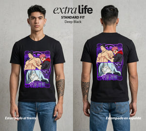 El Arte de las Maldiciones | El Alma del Caos #01972 - Playera Standard Fit | Deep Black - Foto en modelo