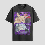 Playera urbana de anime y gaming ExtraLife MX, corte Standard Fit unisex ligero y transpirable en color Deep Black y Pure White, ropa de uso diario para gym y casual.