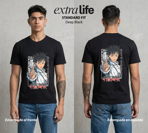 El Arte de las Maldiciones | El Gran Brujo Invertido #01974 - Playera Standard Fit | Deep Black - Foto en modelo