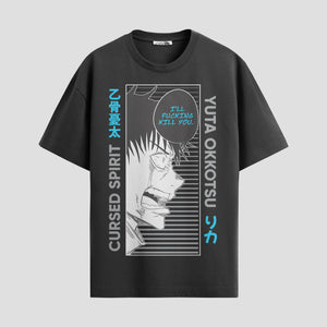 Playera urbana de anime y gaming ExtraLife MX, corte Standard Fit unisex ligero y transpirable en color Deep Black y Pure White, ropa de uso diario para gym y casual.