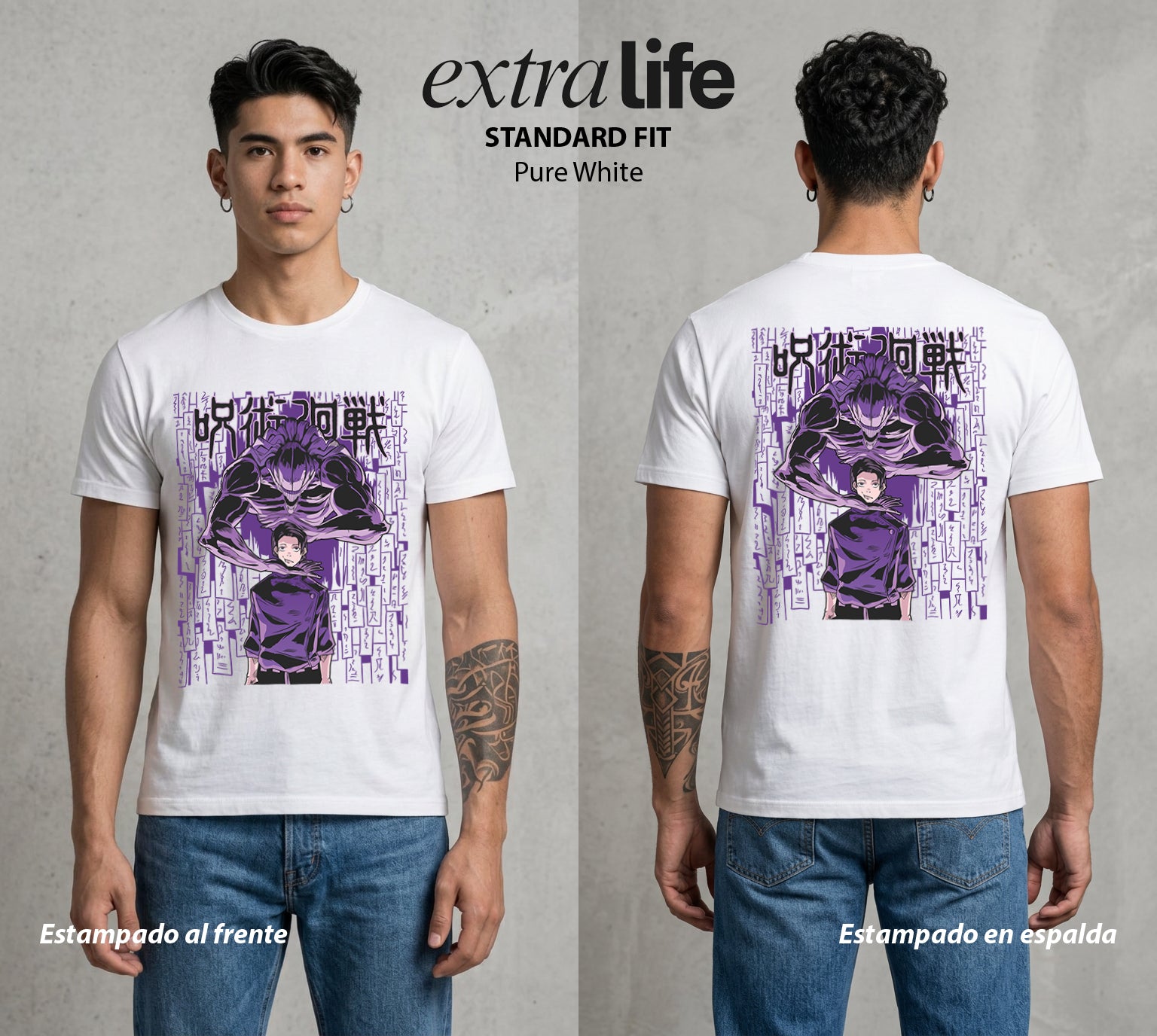 El Arte de las Maldiciones | El Okkotsu del Bien #01976 - Playera Standard Fit | Pure White - Foto en modelo