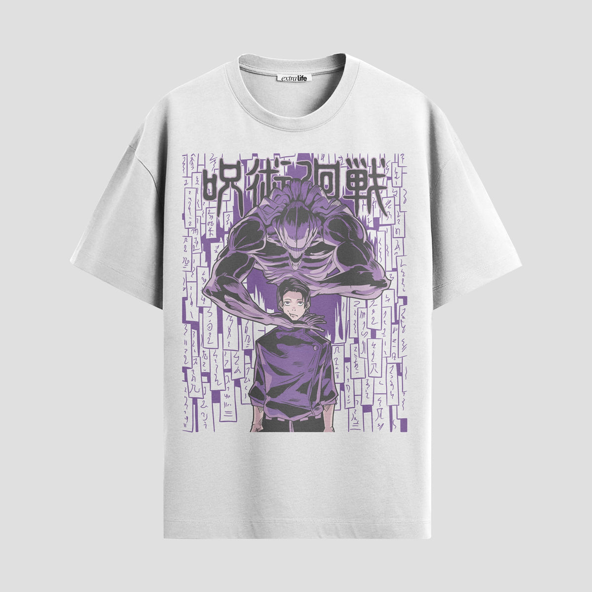 Playera urbana de anime y gaming ExtraLife MX, corte Classic Premium unisex ligero y transpirable en color Deep Black y Pure White, ropa de uso diario para gym y casual.