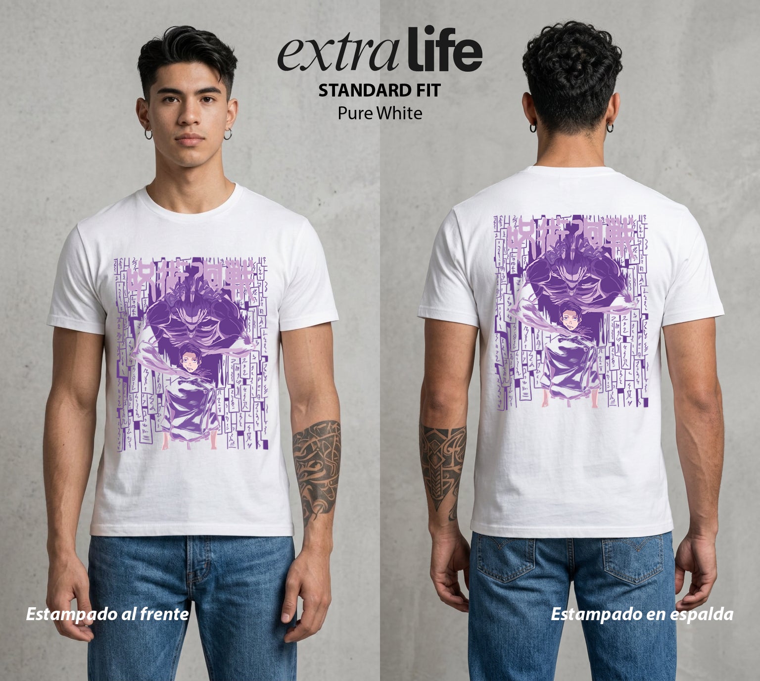 El Arte de las Maldiciones | La Reina y el Brujo #01978 - Playera Standard Fit | Pure White - Foto en modelo
