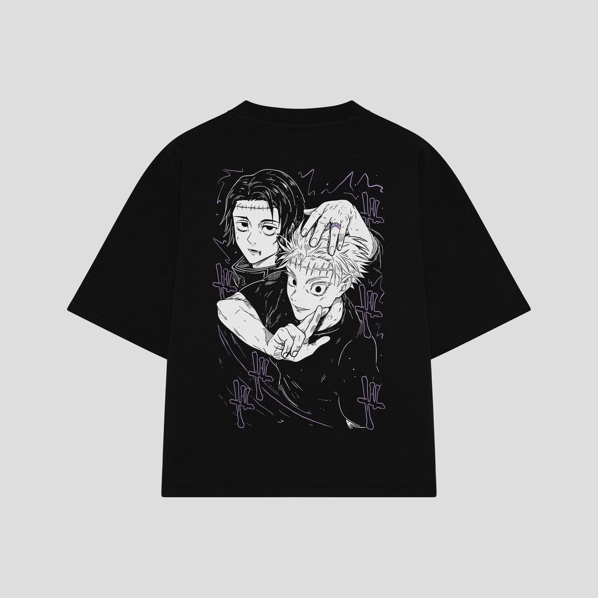 Playera streetwear premium de anime y gaming ExtraLife MX, corte oversized drop shoulder ligero y fresco en color Deep Black y Off-White, moda urbana mexicana de culto.